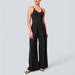Halara Black Breezeful Backless Jumpsuit